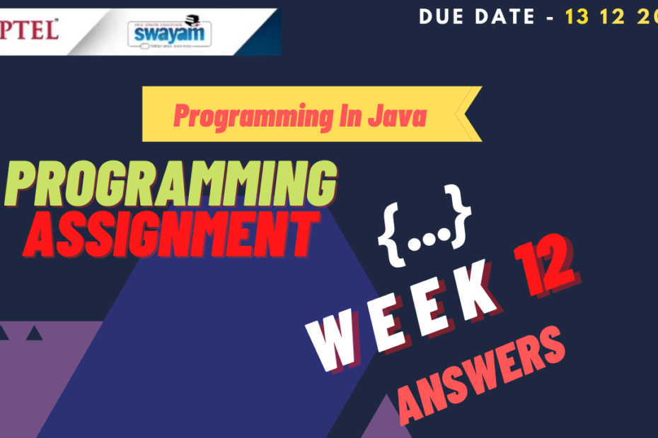 NPTEL Programming In Java