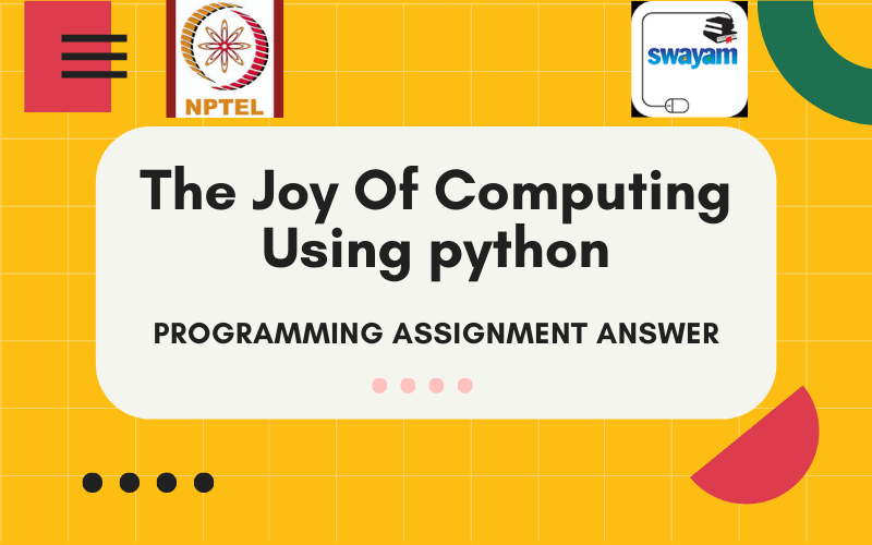 nptel joy of computing