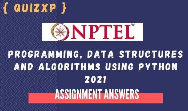 NPTEL Programming Data Structures And Algorithms Using Python