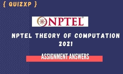 Theory of Computation assignment answers 2021