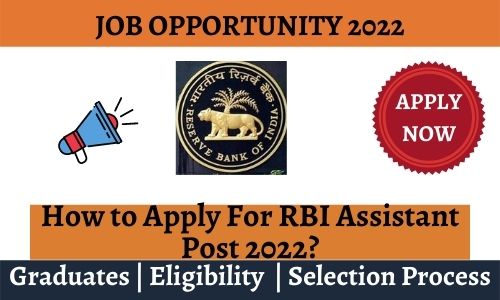 Apply online for RBI Assistant Post 2022