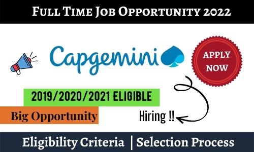 Capgemini Recruitment Drive 2022