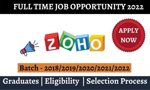 Zoho Recruitment drive 2022