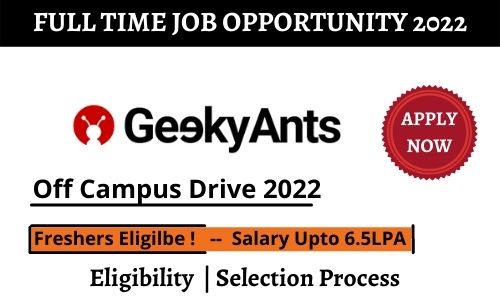 GeekyAnts off campus Drive 2022