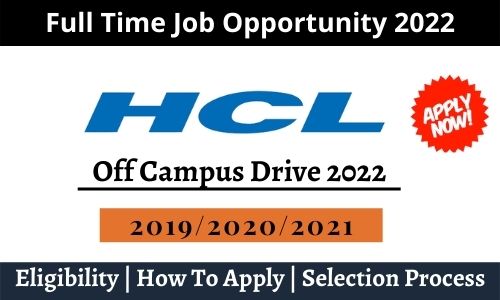 HCL Technologies off campus Drive 2022