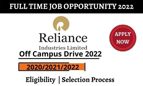Reliance Industries Off campus Drive 2022
