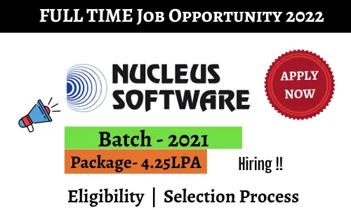 Nucleus Software Off campus Drive 2022