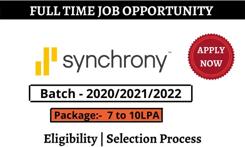 Synchrony Off campus Drive 2022