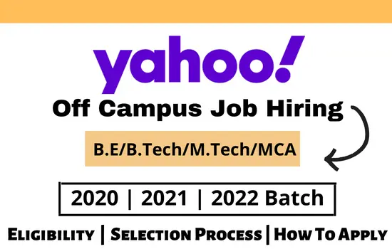 Yahoo Off campus Drive 2022