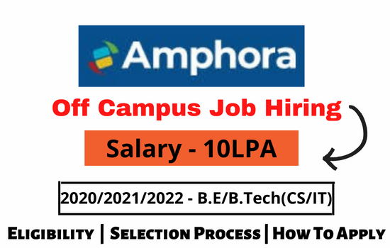 Amphora Freshers Recruitment 2022