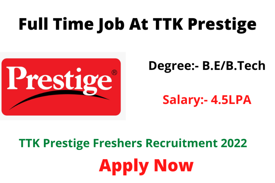 TTK Prestige Inviting Freshers