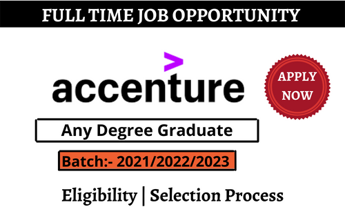 Accenture Inviting Freshers 2022 of Any Degree