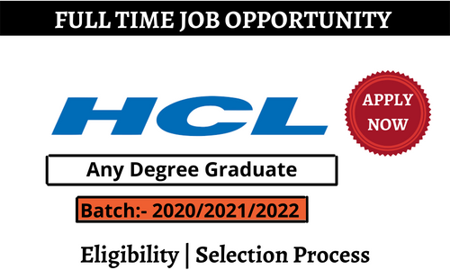 HCL Technologie Inviting Freshers of Any Degree