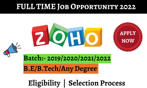 Zoho Corp Freshers Inviting 2022