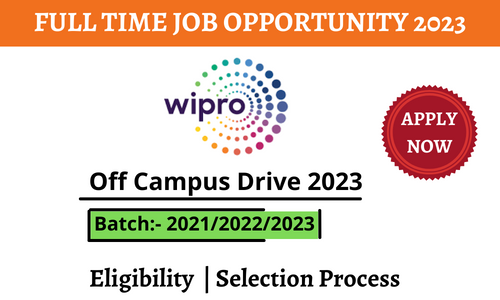 Wipro Ltd Off Campus Drive 2023
