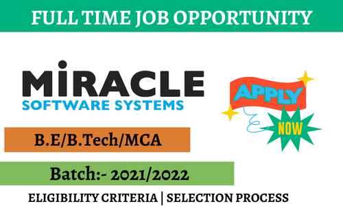 Miracle Software Off Campus Drive 2023