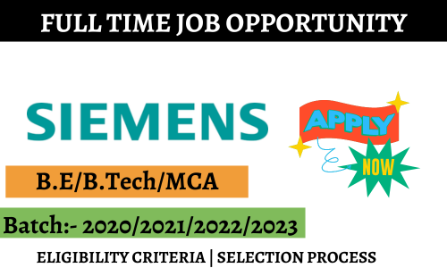 Siemens Recruitment Drive 2023