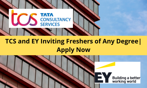 TCS and EY Inviting Freshers of Any Degree
