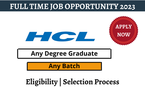 HCL Inviting Freshers For Walk In Drive 2023